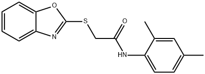 2-(1,3-benzoxazol-2-ylsulfanyl)-N-(2,4-dimethylphenyl)acetamide Struktur