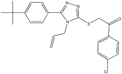 2-{[4-allyl-5-(4-tert-butylphenyl)-4H-1,2,4-triazol-3-yl]sulfanyl}-1-(4-chlorophenyl)ethanone Struktur