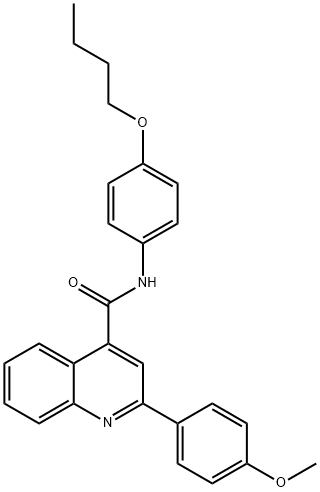 N-(4-butoxyphenyl)-2-(4-methoxyphenyl)-4-quinolinecarboxamide Struktur