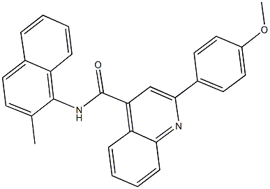 2-(4-methoxyphenyl)-N-(2-methyl-1-naphthyl)-4-quinolinecarboxamide Struktur