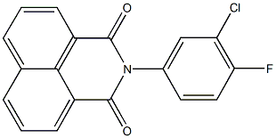 2-(3-chloro-4-fluorophenyl)-1H-benzo[de]isoquinoline-1,3(2H)-dione Struktur