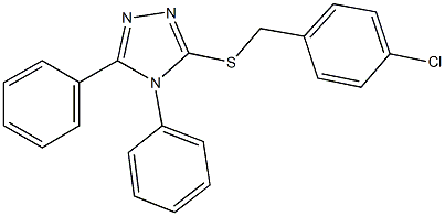 4-chlorobenzyl 4,5-diphenyl-4H-1,2,4-triazol-3-yl sulfide Struktur