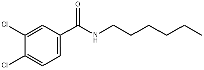 3,4-dichloro-N-hexylbenzamide Struktur