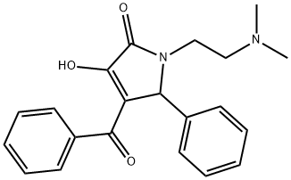 4-benzoyl-1-[2-(dimethylamino)ethyl]-3-hydroxy-5-phenyl-1,5-dihydro-2H-pyrrol-2-one Struktur