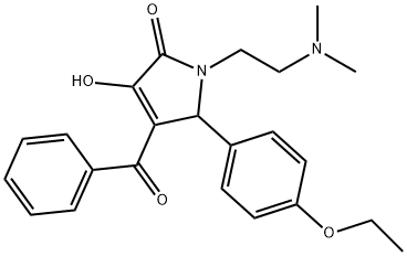 4-benzoyl-1-[2-(dimethylamino)ethyl]-5-(4-ethoxyphenyl)-3-hydroxy-1,5-dihydro-2H-pyrrol-2-one Struktur