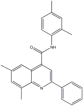 N-(2,4-dimethylphenyl)-6,8-dimethyl-2-phenyl-4-quinolinecarboxamide Struktur