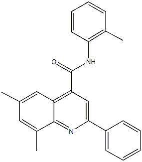 6,8-dimethyl-N-(2-methylphenyl)-2-phenyl-4-quinolinecarboxamide Struktur