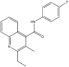 2-ethyl-N-(4-fluorophenyl)-3-methylquinoline-4-carboxamide Struktur