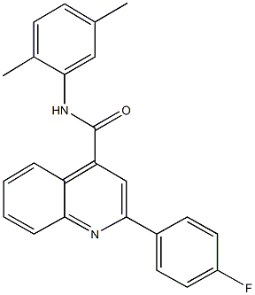 N-(2,5-dimethylphenyl)-2-(4-fluorophenyl)-4-quinolinecarboxamide Struktur