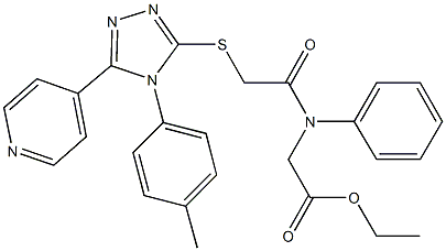 ethyl [({[4-(4-methylphenyl)-5-(4-pyridinyl)-4H-1,2,4-triazol-3-yl]sulfanyl}acetyl)anilino]acetate Struktur