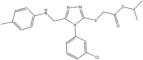 isopropyl {[4-(3-chlorophenyl)-5-(4-toluidinomethyl)-4H-1,2,4-triazol-3-yl]sulfanyl}acetate Struktur