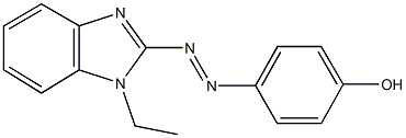 4-[(1-ethyl-1H-benzimidazol-2-yl)diazenyl]phenol Struktur