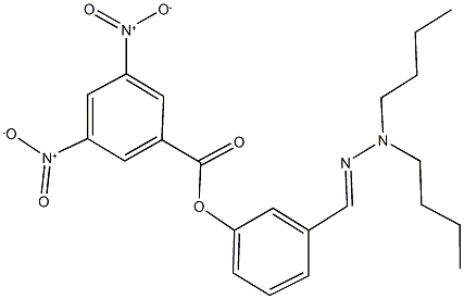 3-(2,2-dibutylcarbohydrazonoyl)phenyl 3,5-bisnitrobenzoate Struktur