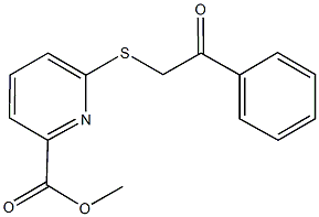 methyl 6-[(2-oxo-2-phenylethyl)sulfanyl]-2-pyridinecarboxylate Struktur