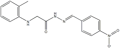 N'-{4-nitrobenzylidene}-2-(2-toluidino)acetohydrazide Struktur