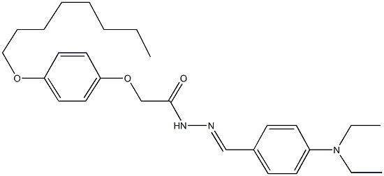 N'-[4-(diethylamino)benzylidene]-2-[4-(octyloxy)phenoxy]acetohydrazide Struktur