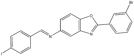 N-[2-(3-bromophenyl)-1,3-benzoxazol-5-yl]-N-(4-iodobenzylidene)amine Struktur