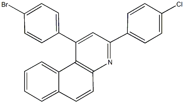 1-(4-bromophenyl)-3-(4-chlorophenyl)benzo[f]quinoline Struktur