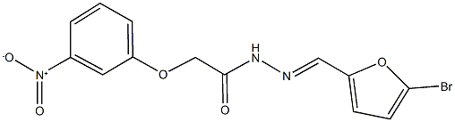 N'-[(5-bromo-2-furyl)methylene]-2-{3-nitrophenoxy}acetohydrazide Struktur