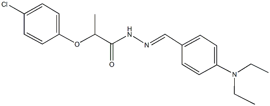 2-(4-chlorophenoxy)-N'-[4-(diethylamino)benzylidene]propanohydrazide Struktur