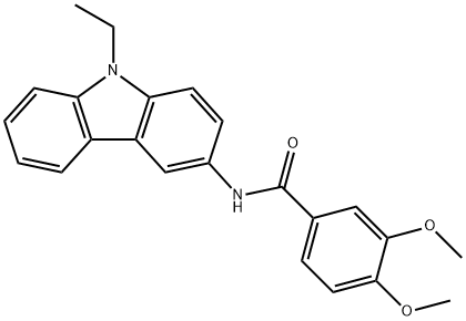 N-(9-ethyl-9H-carbazol-3-yl)-3,4-dimethoxybenzamide Struktur