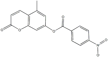 5-methyl-2-oxo-2H-chromen-7-yl 4-nitrobenzoate Struktur