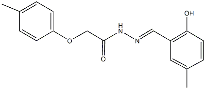 N'-(2-hydroxy-5-methylbenzylidene)-2-(4-methylphenoxy)acetohydrazide Struktur