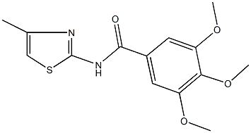 3,4,5-trimethoxy-N-(4-methyl-1,3-thiazol-2-yl)benzamide Struktur