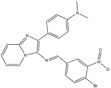 3-({4-bromo-3-nitrobenzylidene}amino)-2-[4-(dimethylamino)phenyl]imidazo[1,2-a]pyridine Struktur