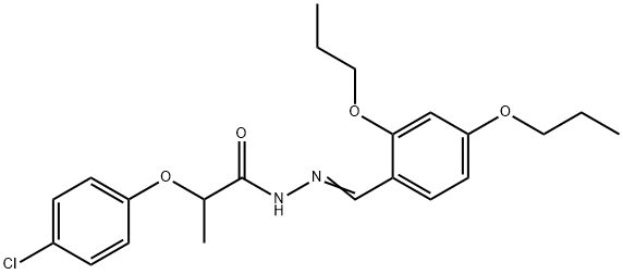 2-(4-chlorophenoxy)-N'-(2,4-dipropoxybenzylidene)propanohydrazide Struktur