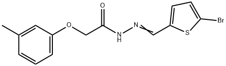 N'-[(5-bromo-2-thienyl)methylene]-2-(3-methylphenoxy)acetohydrazide Struktur