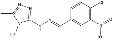 4-chloro-3-nitrobenzaldehyde (4-amino-5-methyl-4H-1,2,4-triazol-3-yl)hydrazone Struktur