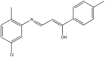 3-[(5-chloro-2-methylphenyl)imino]-1-(4-methylphenyl)-1-propen-1-ol Struktur