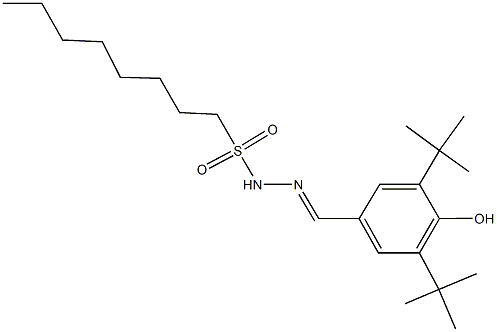 N'-(3,5-ditert-butyl-4-hydroxybenzylidene)-1-octanesulfonohydrazide Struktur