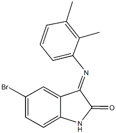 5-bromo-3-[(2,3-dimethylphenyl)imino]-1,3-dihydro-2H-indol-2-one Struktur