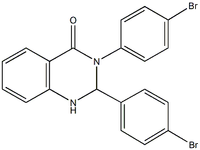 2,3-bis(4-bromophenyl)-2,3-dihydro-4(1H)-quinazolinone Struktur