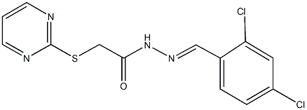 N'-(2,4-dichlorobenzylidene)-2-(2-pyrimidinylsulfanyl)acetohydrazide Struktur