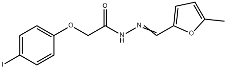 2-(4-iodophenoxy)-N'-[(5-methyl-2-furyl)methylene]acetohydrazide Struktur