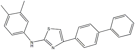 N-(4-[1,1'-biphenyl]-4-yl-1,3-thiazol-2-yl)-N-(3,4-dimethylphenyl)amine Struktur