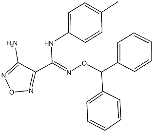 4-amino-N'-(benzhydryloxy)-N-(4-methylphenyl)-1,2,5-oxadiazole-3-carboximidamide Struktur