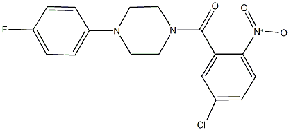 1-{5-chloro-2-nitrobenzoyl}-4-(4-fluorophenyl)piperazine Struktur