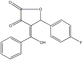 4-benzoyl-5-(4-fluorophenyl)-3-hydroxy-2(5H)-furanone Struktur