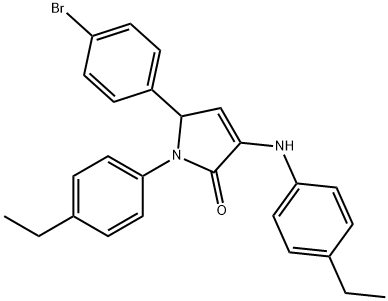 5-(4-bromophenyl)-3-(4-ethylanilino)-1-(4-ethylphenyl)-1,5-dihydro-2H-pyrrol-2-one Struktur