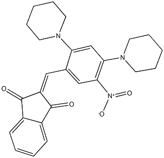 2-[5-nitro-2,4-di(1-piperidinyl)benzylidene]-1H-indene-1,3(2H)-dione Struktur