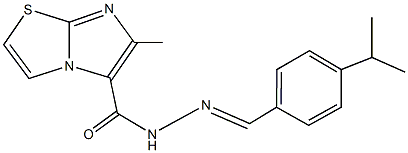 N'-(4-isopropylbenzylidene)-6-methylimidazo[2,1-b][1,3]thiazole-5-carbohydrazide Struktur