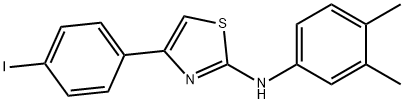 N-(3,4-dimethylphenyl)-4-(4-iodophenyl)-1,3-thiazol-2-amine Struktur