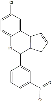 8-chloro-4-{3-nitrophenyl}-3a,4,5,9b-tetrahydro-3H-cyclopenta[c]quinoline Struktur