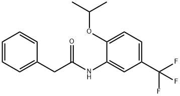 N-[2-isopropoxy-5-(trifluoromethyl)phenyl]-2-phenylacetamide Struktur