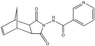 N-(3,5-dioxo-4-azatricyclo[5.2.1.0~2,6~]dec-8-en-4-yl)nicotinamide Struktur