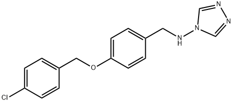 N-{4-[(4-chlorobenzyl)oxy]benzyl}-N-(4H-1,2,4-triazol-4-yl)amine Struktur